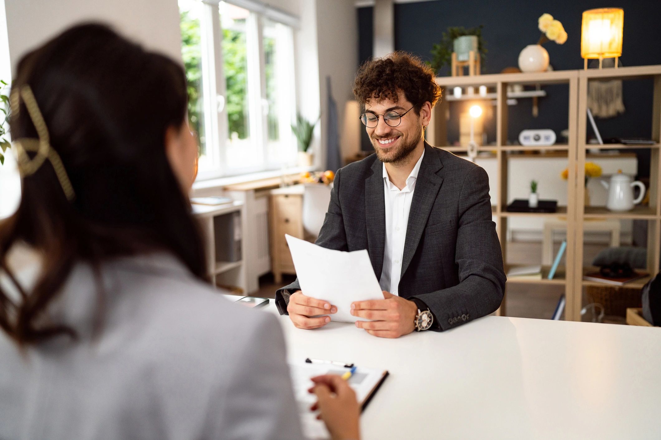 Job interview with resume review